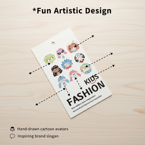 Fashion Custom Private Brand Logo White Waterproof Paper Garment Shirt Shoes Bags Swing Hang Tags with <b>Gold</b> Foil Printing <b>String</b> - Product Image 2