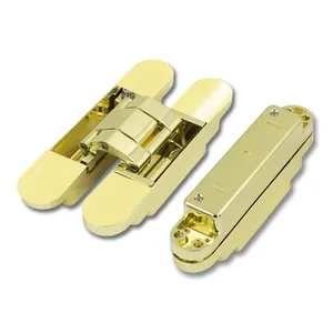 3D Adjustable Hidden Door Hinge 180 Degree Opening For Easy Install Adjust Concealed 80kg Heavy Duty Wooden Flush Zinc Alloy