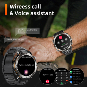 Montre connectée LIGE BWHT30 (7 jours) pour hommes, détecteur d'argent, boussole, suivi d'activité physique, assistant vocal IA, iOS Android - Product Image 5