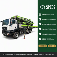 Bomba de Concreto Usada Zoomlion 49m China Sitrak 6x4, Repuestos para Bomba de Concreto Zoomlion Listos para Envío ZLJ5350THBKE 35000kg
