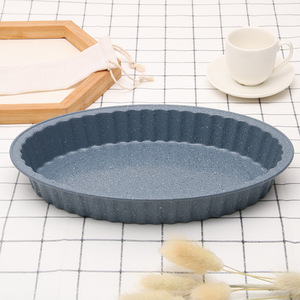 กระทะเค้กและพิซซ่ารูปไข่ ทำจากเหล็กกล้าคาร์บอนเคลือบสารกันติด สำหรับทำเค้กและขนมปัง ขนาด 30.3x21.7x4.0 ซม. - Product Image 1