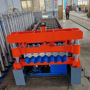<span class=keywords><strong>Machine</strong></span> de formage de rouleaux de toiture en acier entièrement automatique, <span class=keywords><strong>machine</strong></span> de fabrication de tôles de toiture ondulées avec moteur - Product Image 3