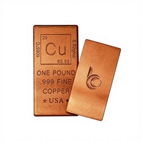 Barre de cuivre .999, lingot de cuivre brossé pour collection et investissement
