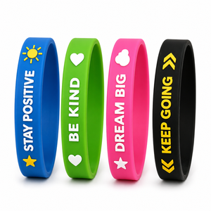 Bracelets promotionnels en silicone gaufré avec logo personnalisé pour événements, festivals, admission, collectes de fonds, campagnes de sensibilisation, cadeaux promotionnels - Product Image 3
