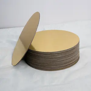 Wholesale High Quality Round Color Straight Tablet Cake Board 1mm 2mm 3mm Gold Cake Bases Boards