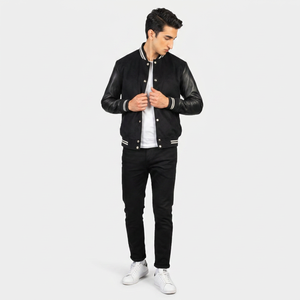 Chaqueta Varsity para Hombre de Alta Calidad 2026, Transpirable, Impermeable, con Cuello Alto, Logotipo Frontal, 100% Algodón, Antibacteriana - Product Image 1
