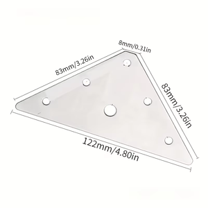 Soporte de Esquina Plano de Acero Inoxidable con Recubrimiento en Polvo para Muebles, Armarios, Camas, Mesas, Conexión de Soporte Angular Metálico - Product Image 3
