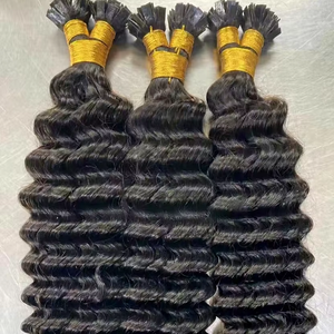 Extensiones <span class=keywords><strong>de</strong></span> Cabello Humano Natural Negro con Punta Plana K Tip, Ondulado, Rizado y Liso Kinky, Precio <span class=keywords><strong>de</strong></span> Fábrica, Envío desde EE. UU. - Product Image 1