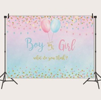 150Cm * 100Cm Biru Pink Gradien Anak Laki-laki atau Perempuan Jenis Kelamin Menunjukkan Latar Belakang untuk Bayi Jenis Kelamin Mengungkapkan Dekorasi Latar Belakang
