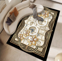 Tapis colorés sans perte antidérapant petit tapis de chambre d'adolescent fausse laine doux mignon dessin animé tapis