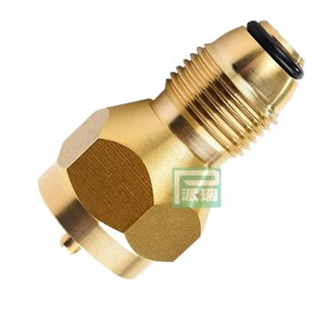 Adaptateur de valve en laiton QCC pour la réparation et le remplacement de bouteilles de gaz, connecteur hexagonal en cuivre de 1 lb - Product Image 5