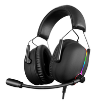 Headset RGB Berkabel Kontrol Headphone Headset Game OEM Kustom Grosir Headset Dengan Mikrofon