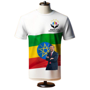 Personalizzazione <span class=keywords><strong>Materiale</strong></span> Campagna Elettorale Etiopia Maglietta Elettorale in Poliestere 120GSM Produttore - Product Image 2