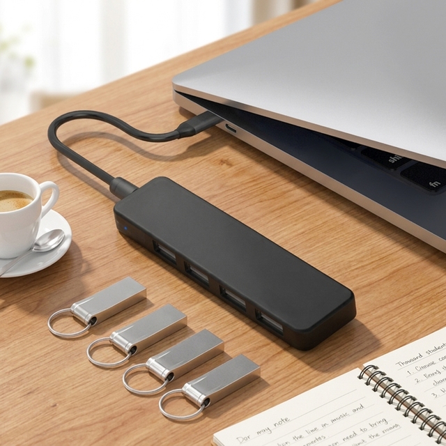 New Products Hot Sell USB-C2.0 to USB2.0 4 Ports High Quality USB Docking Station ABS Casing 1 USB-C Hub in Stock