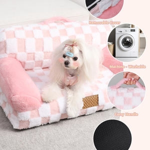 Sofá cama ortopédico de felpa de lujo para mascotas, cubierta extraíble lavable a máquina, diseño suave y bonito, envío gratis - Product Image 3