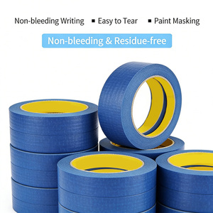 Cinta de enmascarar acrílica de algodón ecológica para renovación y pintura de paredes, sin residuos, fácil de rasgar, borde limpio, cinta de <span class=keywords><strong>pintor</strong></span> azul - Product Image 2