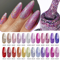 Vente en gros DIY UV Nail Extension Supplies Private Label Polly Acrylic Poly Gel avec lampe à LED Sparkling Glitter Gel