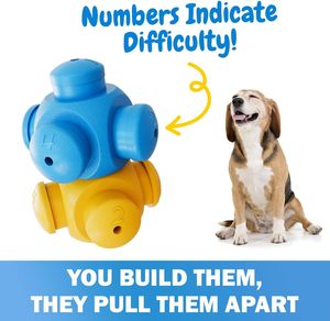 Jouets interactifs pour chiens à assembler soi-même, durables, pour la dentition et la stimulation, avec distributeur de friandises, pour lutter contre l'ennui - Product Image 2