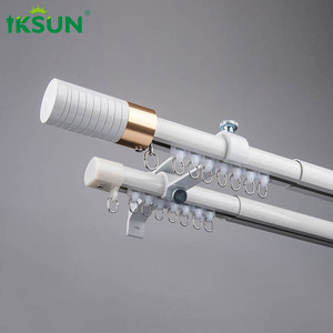 Iksun 7.9-14.8ft Inside Mount Cafe Large Window Long Simple Industrial Modern Extendable Curtain Rod - Product Image 2