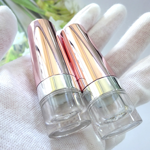 Vente en gros de contenants à rouge à lèvres en plastique rose mignons, 4G, emballages cosmétiques vides, couleurs personnalisées, bouchon à clapet, surface métallique, tube - Product Image 3