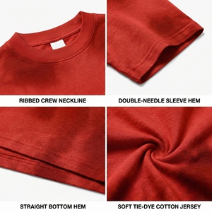 T-shirt décontracté à manches courtes surdimensionné en gros TKAN766D, personnalisé, peint, lourd, 280 g/m², 100 % coton, pour hommes - Product Image 2