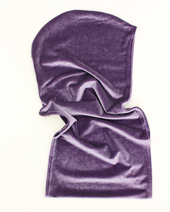 Turbante de terciopelo Ahorro de tiempo Simple Pinless Fluffy Touch Tejido de terciopelo elástico Bufanda de pelo Color sólido Largo Transpirable Instantáneo - Product Image 2