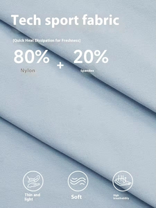 Camiseta deportiva de manga corta para hombre, ajustada, color nude, ligera, para entrenamiento físico, transpirable, de secado rápido, para correr. - Product Image 3