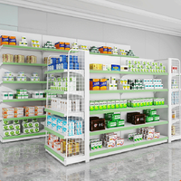 Étagères Gondoles Métalliques Robustes Double Face à Options Multi-Niveaux Prix Usine pour Supermarché