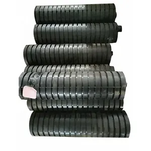 2 Way Conveyor Roller Long Life Span Rubber Discs Assembled Conveyor Impact Rollers Chemical Conditions Impact Rollers