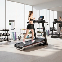 Caminadora Plegable Comercial para Gimnasio en Casa, para Correr y Hacer Ejercicio Cardiovascular, con Estructura de Acero Resistente