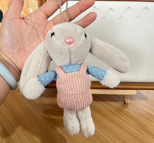 Đồ chơi dễ thương Dài Tai Thỏ Keychain khuyến mãi Thú nhồi bông đồ chơi sang trọng túi quyến rũ Mặt dây chuyền búp bê bán buôn Bunny sang trọng móc khóa - Product Image 3