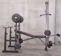 Rak Barbel Multifungsi untuk Fitness, Alat Angkat Beban, Bench Adjustable, Bench Dumbbell untuk Latihan Kekuatan
