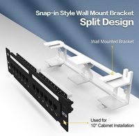 Montaje en pared Soporte de 10 pulgadas Panel de conexión Montaje en rack Ethernet 12 puertos CAT6A Punch Down UTP para cableado Cat6A Cat6