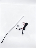 Tira de Luz LED Rígida con Sensor de Movimiento DC5V, Personalizable, Perfil de Aluminio de 10x10mm, SMD2835, 60LEDs/m, USB, IP20, Control Remoto, ROHS