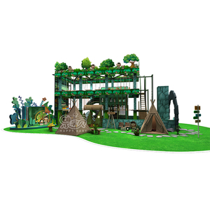 Parc d'aventure commercial personnalisé avec parcours de cordes, équipement de terrain de jeu intérieur pour enfants avec mur d'escalade - Product Image 6