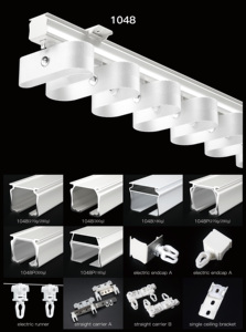 Chất Lượng Cao Cho Im Lặng <span class=keywords><strong>Gliss</strong></span> Kim Loại Rèm Theo Dõi Đường Ray Với Nhựa Im Lặng Thanh Sóng S Gợn Gấp Im Lặng Rèm Cửa - Product Image 4