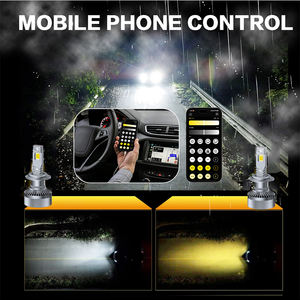 Ake V89 130w 車用LEDヘッドライト H7 9005 H1 アプリ対応 多色 自動車用LEDバルブ H4 LEDヘッドライト マルチカラー アプリ制御 - Product Image 6