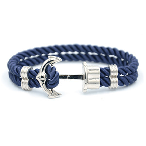 Pulsera de Cuero Unisex Moderna con Diseño de Cruz y Ancla Dorada de Varias Capas, Pulseras y Brazaletes para Hombre con Forma Geométrica - Product Image 3
