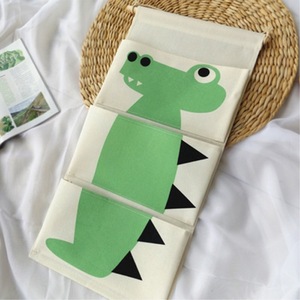 Sac de rangement en coton et lin à motif de dessin animé, organisateur suspendu pour porte de placard, multi-usage, lavable, pour la maison et la chevet - Product Image 3