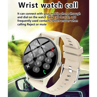 Montre connectée T27 avec écran rond de 1,50 pouce, appels sans fil, suivi de la fréquence cardiaque et des pas, fonction de réveil par levation, modes sportifs, OEM ODM