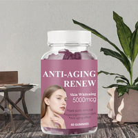 Gummies de beauté anti-âge avec resvératrol et quercétine pour une peau plus jeune, 60 unités, antioxydant pour adultes