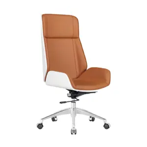 Оптовая продажа, современное роскошное офисное кресло с регулируемой высокой спинкой, эргономичное поворотное офисное кресло из искусственной кожи с подголовником