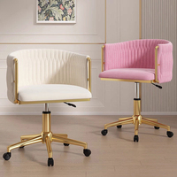 Chaises de bureau pivotantes, réglables en hauteur, en velours doré, luxe moderne, meubles de bureau à domicile, chaises de bureau ergonomiques pour ordinateur, chaises de direction