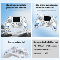Control de Juego Inalámbrico BT Multifuncional de Alta Calidad con Pantalla Grande para PS4, Mando con Funciones Completas, Gamepad