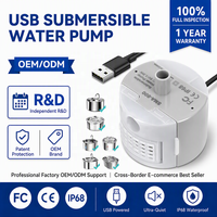Maßgefertigte USB Automatische Umweltfreundliche Leise Tauchpumpe DC 5V 1,5W Mini-Wasserpumpe für Haustierbrunnen Katze Hund IP68