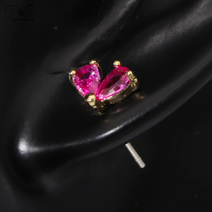 V & R Mode Bijoux Saint Valentin Cadeaux Plaqué <span class=keywords><strong>Or</strong></span> Mignon Coeur <span class=keywords><strong>Ours</strong></span> En Cristal <span class=keywords><strong>Boucle</strong></span> <span class=keywords><strong>D</strong></span>'oreille Pour Les Femmes - Product Image 4