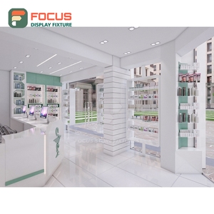 Professional Store Interior Solid Wood Glass Display Case Interior Design Beauty Retail Design - Product Image 6