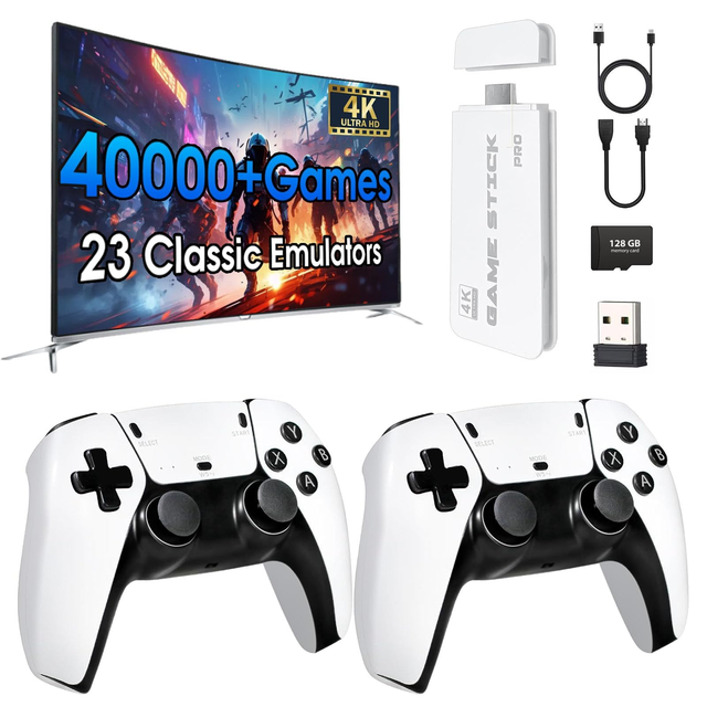 Retro Classic Game Console Support 20000+ Game 4K HD Output Video Game Stick Station with 20+emulator