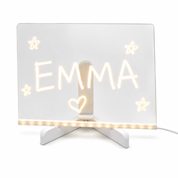 Tableau d'affichage LED réutilisable en gros, tableau de messages LED en acrylique personnalisé, tableau d'écriture de messages LED pour messages de bureau à domicile