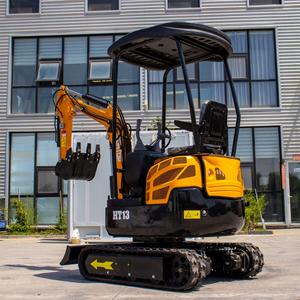 Mini-excavatrice HT12, machine de terrassement, 1 tonne, petite excavatrice hydraulique sur chenilles, micro-mini-excavatrice, prix en Chine - Product Image 5